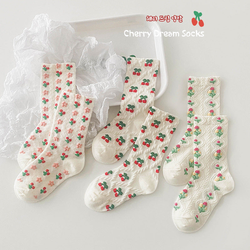 Girls Flower Fruit Accessories Socks Wholesale 230114316