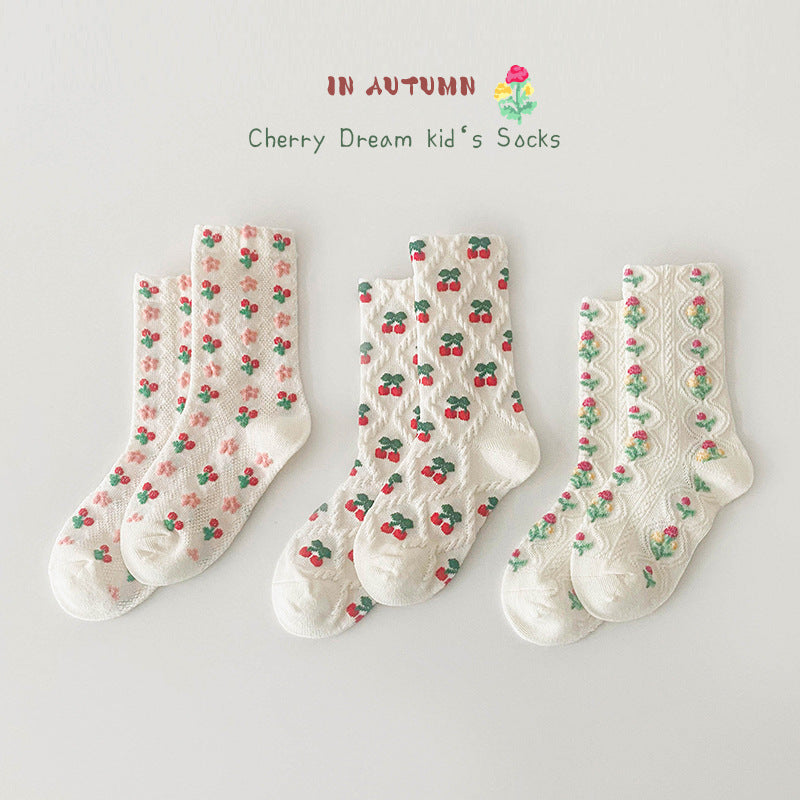 Girls Flower Fruit Accessories Socks Wholesale 230114316