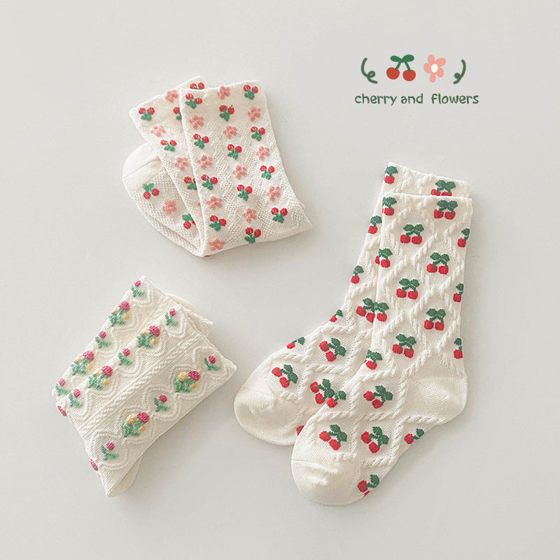 Girls Flower Fruit Accessories Socks Wholesale 230114316