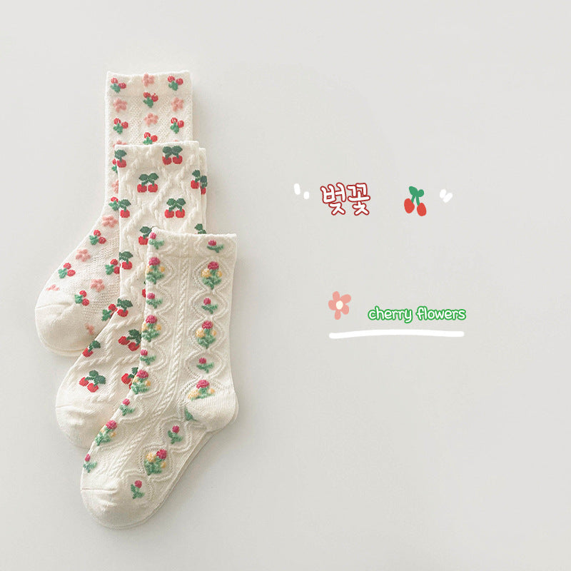 Girls Flower Fruit Accessories Socks Wholesale 230114316