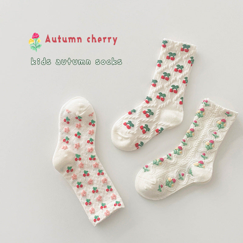Girls Flower Fruit Accessories Socks Wholesale 230114316