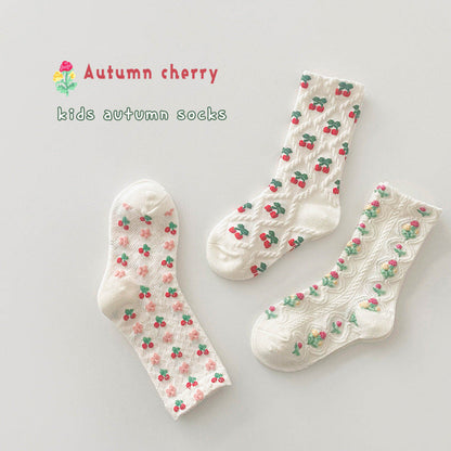 Girls Flower Fruit Accessories Socks Wholesale 230114316
