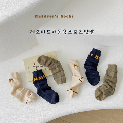 Unisex Letters Checked Cartoon Embroidered Accessories Socks Wholesale 230114317