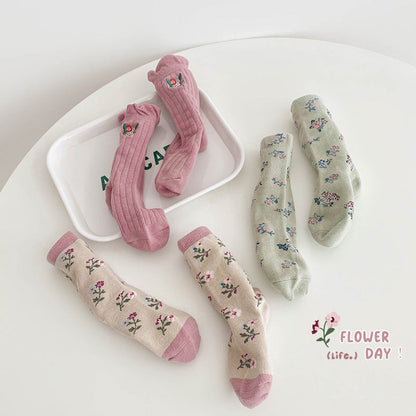 Girls Flower Embroidered Accessories Socks Wholesale 230114324