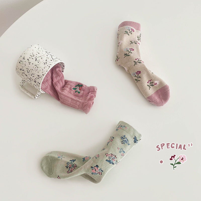 Girls Flower Embroidered Accessories Socks Wholesale 230114324