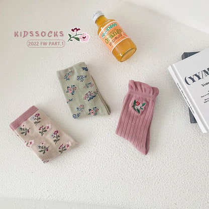 Girls Flower Embroidered Accessories Socks Wholesale 230114324