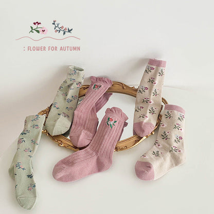 Girls Flower Embroidered Accessories Socks Wholesale 230114324