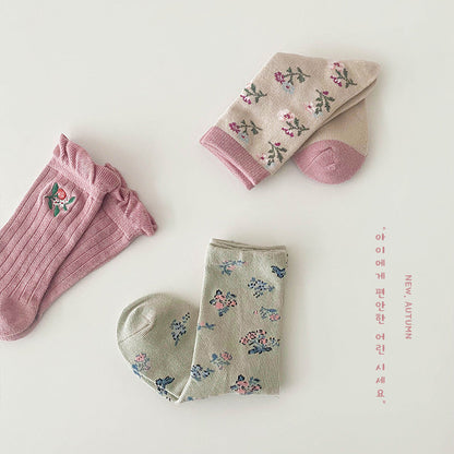 Girls Flower Embroidered Accessories Socks Wholesale 230114324