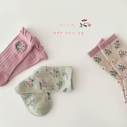 Girls Flower Embroidered Accessories Socks Wholesale 230114324