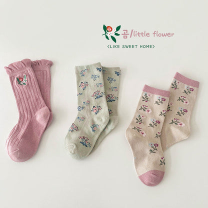 Girls Flower Embroidered Accessories Socks Wholesale 230114324