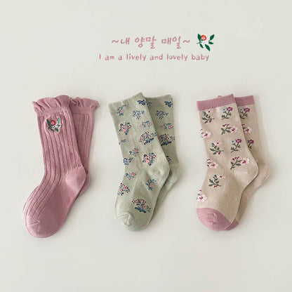 Girls Flower Embroidered Accessories Socks Wholesale 230114324