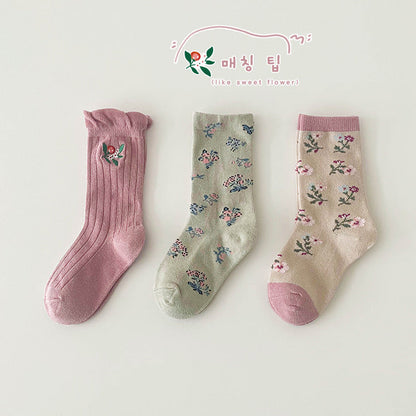 Girls Flower Embroidered Accessories Socks Wholesale 230114324