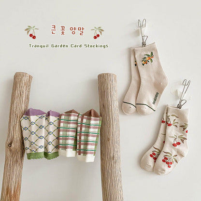 Unisex Fruit Checked Accessories Socks Wholesale