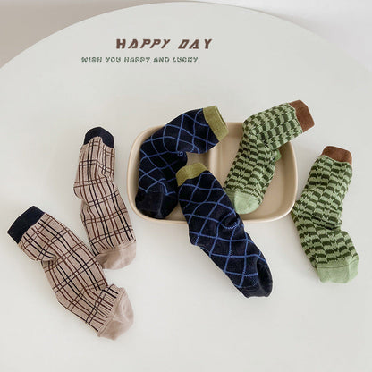 Boys Checked Accessories Socks Wholesale 230114332