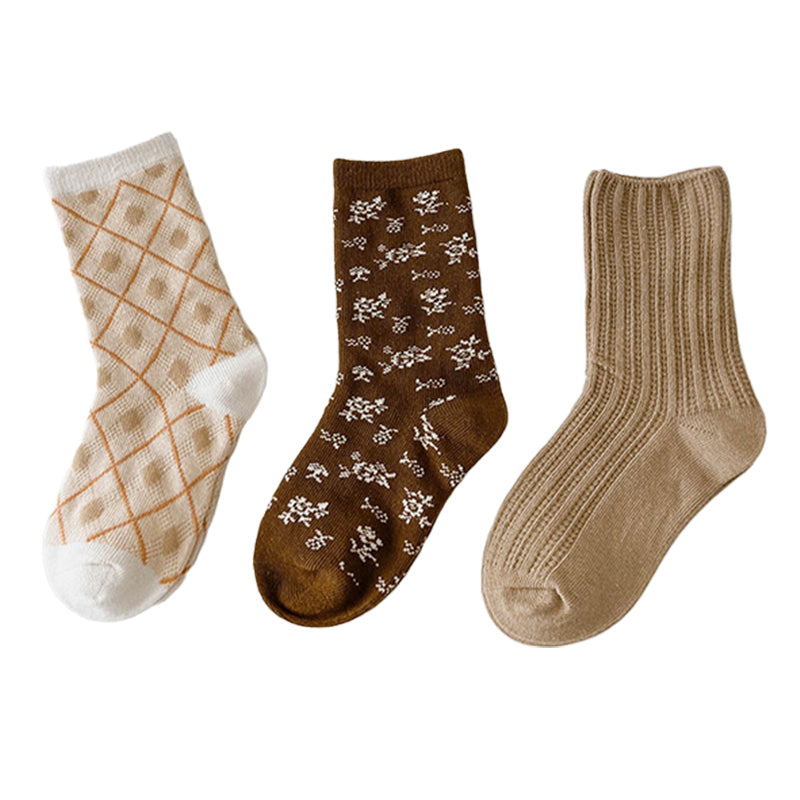 Unisex Striped Flower Checked Print Accessories Socks Wholesale 230114344