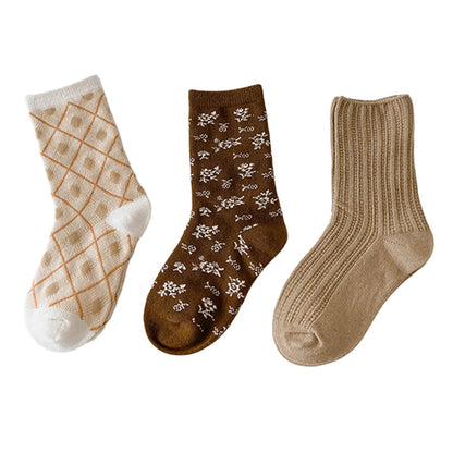 Unisex Striped Flower Checked Print Accessories Socks Wholesale 230114344