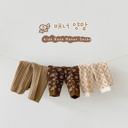 Unisex Striped Flower Checked Print Accessories Socks Wholesale 230114344
