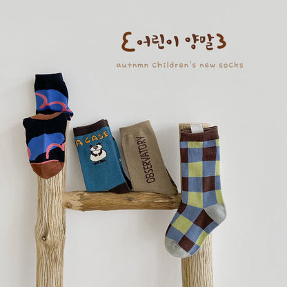 Unisex Letters Checked Cartoon Accessories Socks Wholesale 230114345