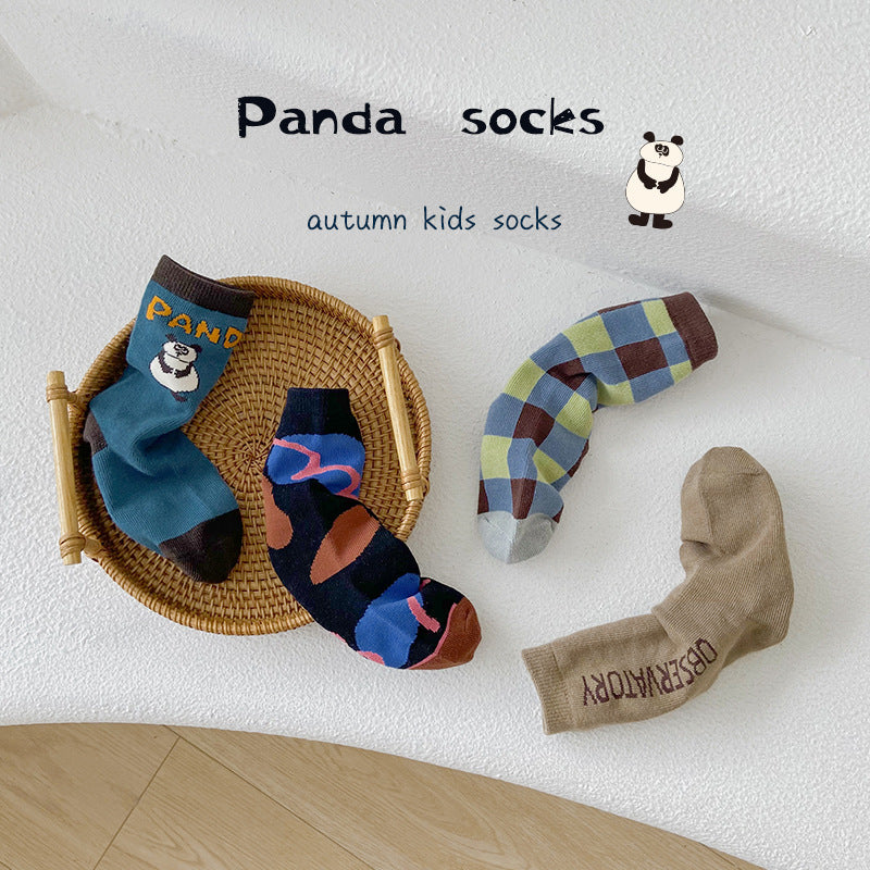 Unisex Letters Checked Cartoon Accessories Socks Wholesale 230114345