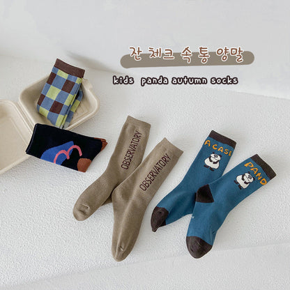 Unisex Letters Checked Cartoon Accessories Socks Wholesale 230114345