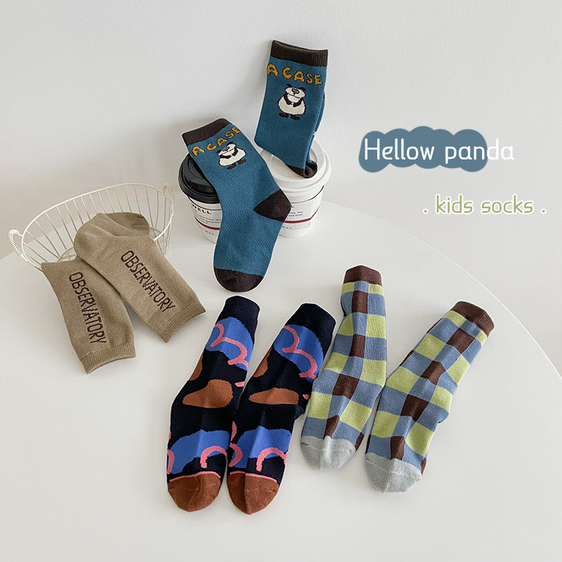 Unisex Letters Checked Cartoon Accessories Socks Wholesale 230114345
