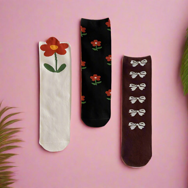 Girls Flower Bow Accessories Socks Wholesale