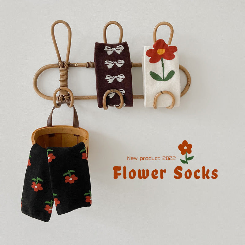 Girls Flower Bow Accessories Socks Wholesale