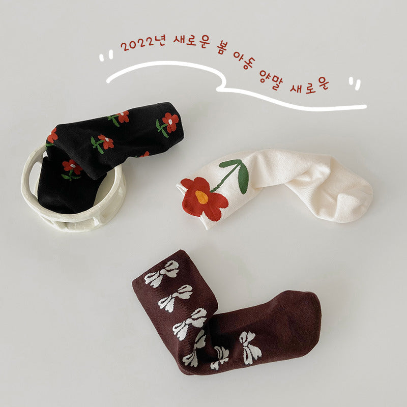 Girls Flower Bow Accessories Socks Wholesale
