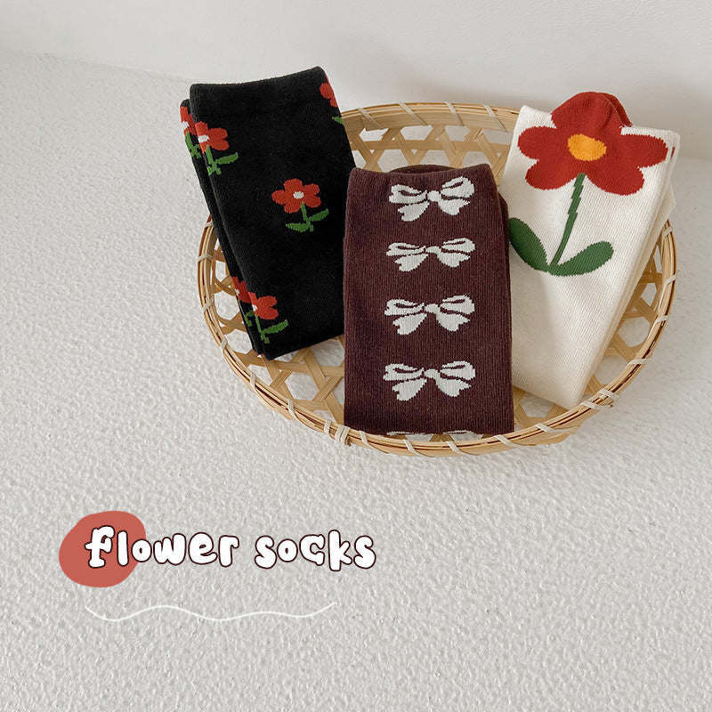Girls Flower Bow Accessories Socks Wholesale