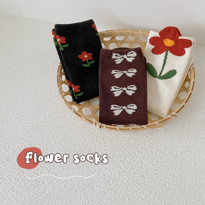 Girls Flower Bow Accessories Socks Wholesale