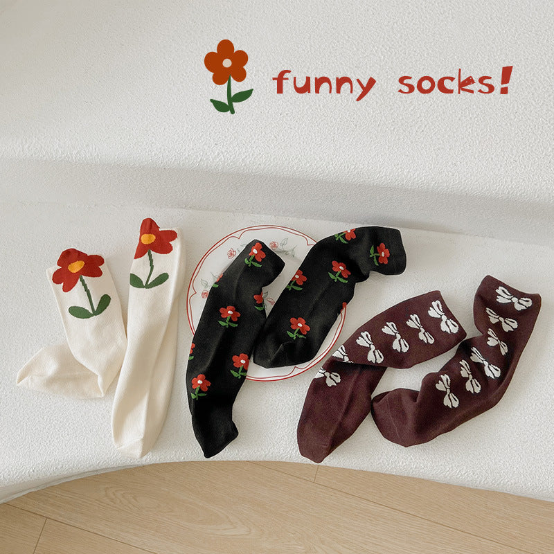 Girls Flower Bow Accessories Socks Wholesale