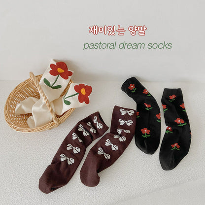 Girls Flower Bow Accessories Socks Wholesale