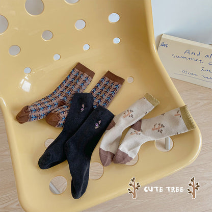 Unisex Plant Embroidered Print Accessories Socks Wholesale 230114353