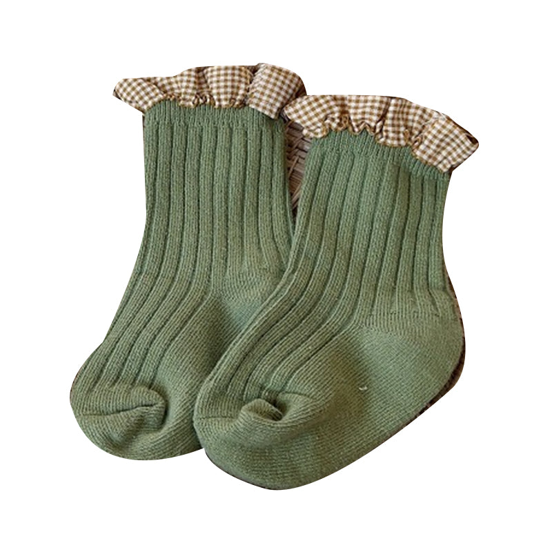 Girls Checked Accessories Socks Wholesale