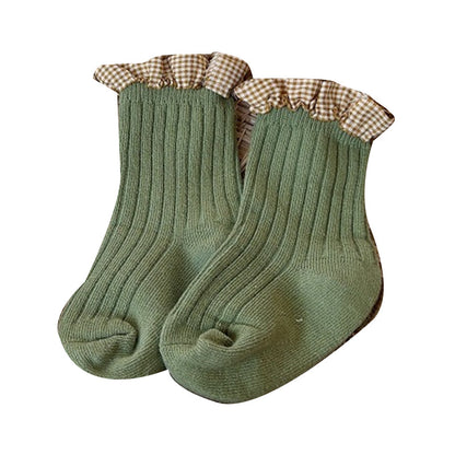 Girls Checked Accessories Socks Wholesale