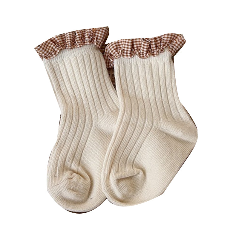 Girls Checked Accessories Socks Wholesale