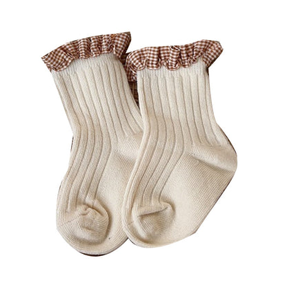 Girls Checked Accessories Socks Wholesale