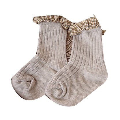 Girls Checked Accessories Socks Wholesale