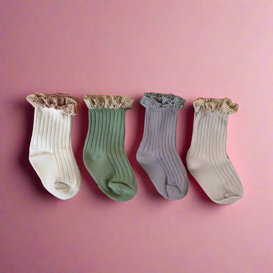 Girls Checked Accessories Socks Wholesale