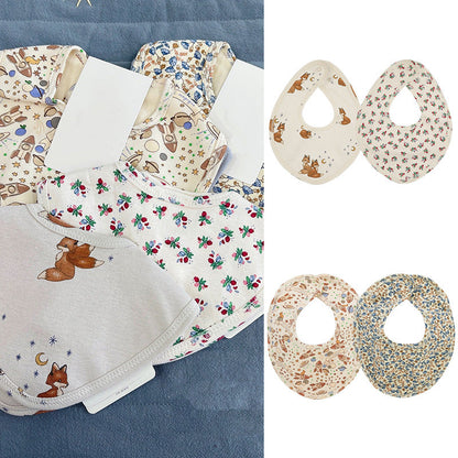 Unisex Flower Cartoon Print Baby Bibs Wholesale