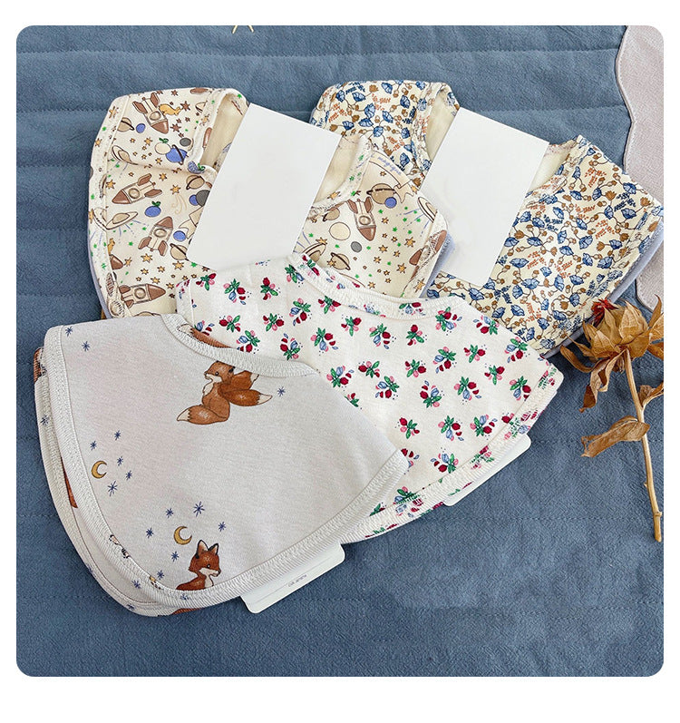 Unisex Flower Cartoon Print Baby Bibs Wholesale