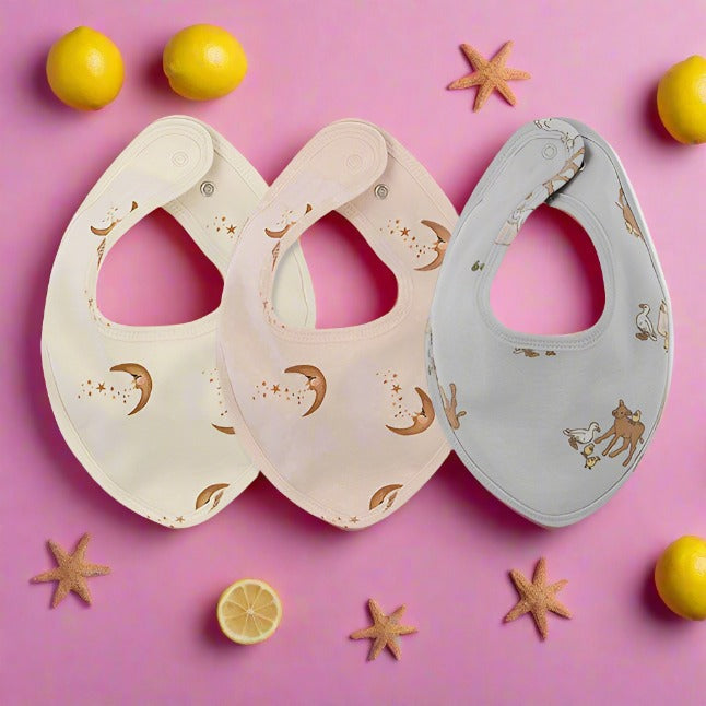 Unisex Cartoon Print Baby Bibs Wholesale