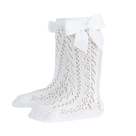 Girls Solid Color Bow Accessories Socks Wholesale 230228300