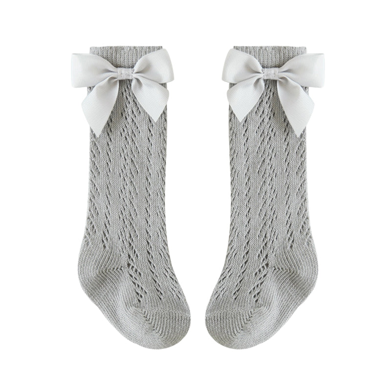 Girls Solid Color Bow Accessories Socks Wholesale 230228300