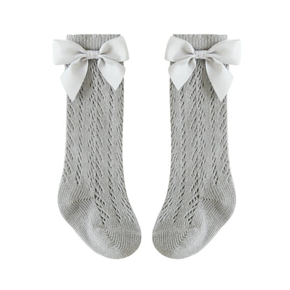 Girls Solid Color Bow Accessories Socks Wholesale 230228300