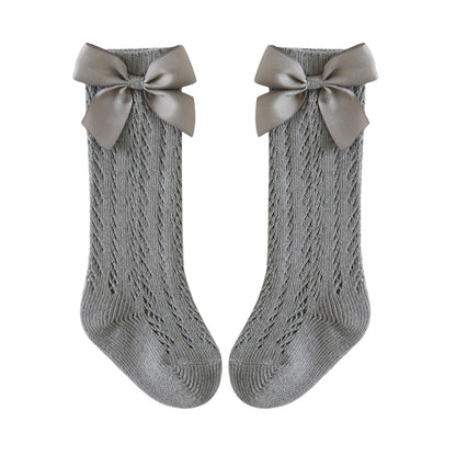 Girls Solid Color Bow Accessories Socks Wholesale 230228300