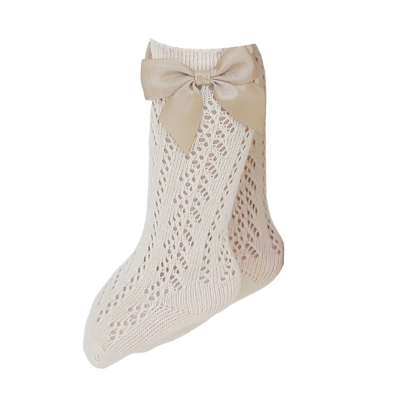Girls Solid Color Bow Accessories Socks Wholesale 230228300