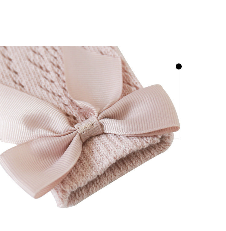 Girls Solid Color Bow Accessories Socks Wholesale 230228300