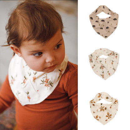 Baby Unisex Flower Animals Plant Print Baby Bibs