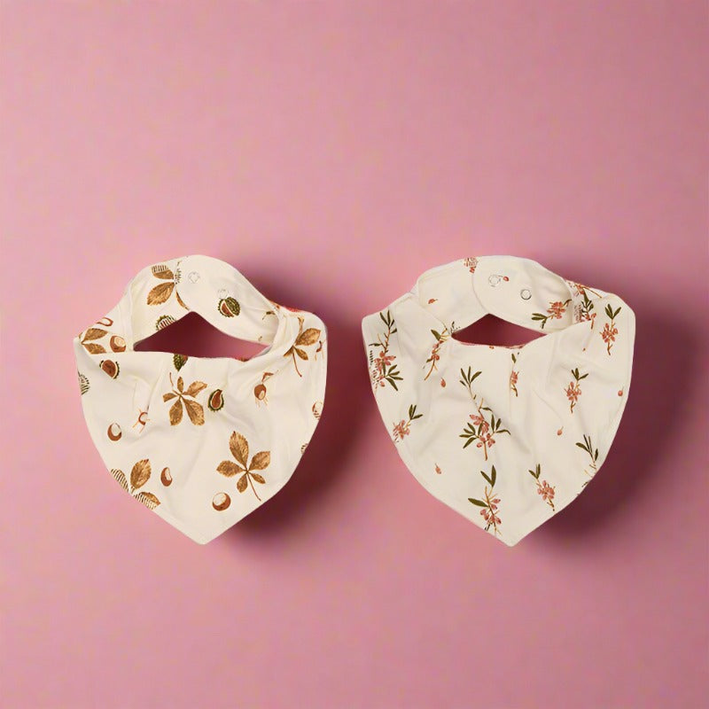 Baby Unisex Flower Animals Plant Print Baby Bibs